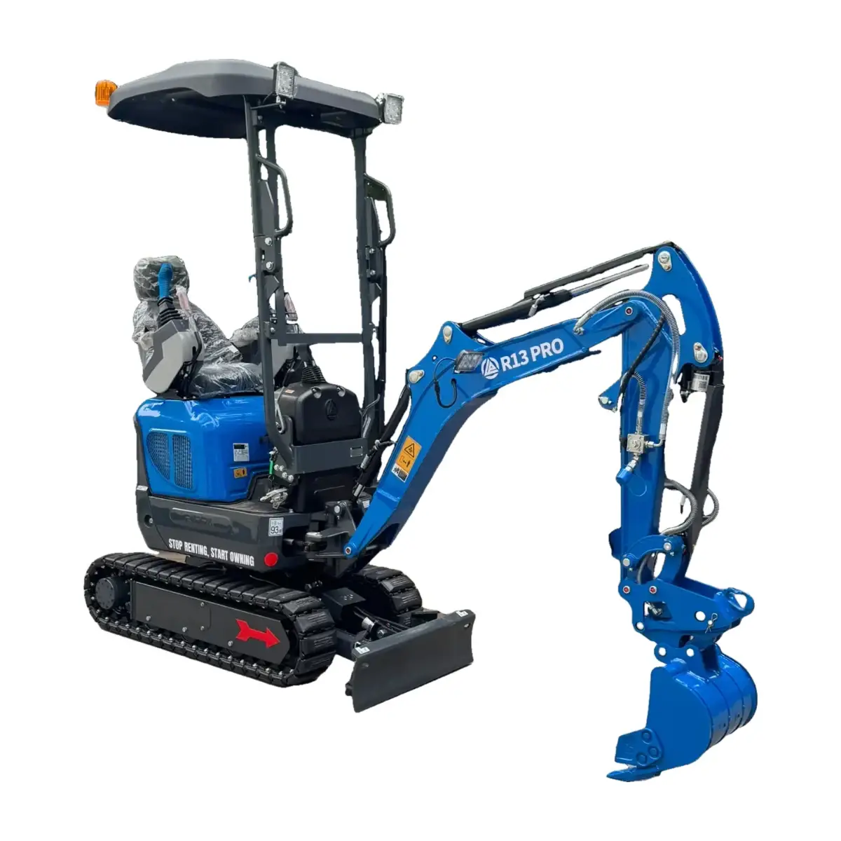 Rippa R13 Pro Kubota minigraver 1300 kg op witte achtergrond