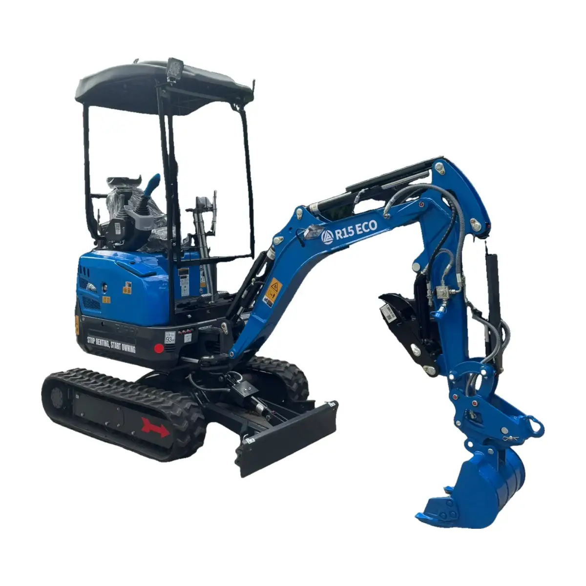 Rippa R15 ECO Kubota minigraver 1500 kg op witte achtergrond